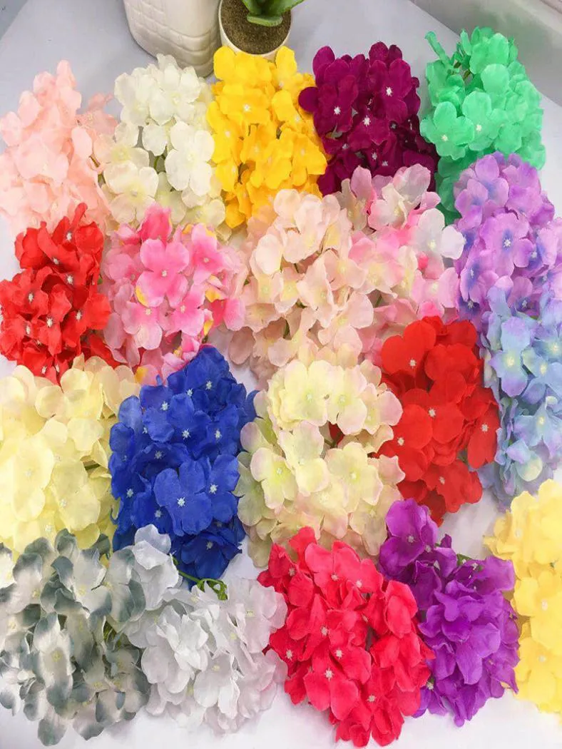 НОВЫЙ 100 шт. 21 цвет 18 см искусственные головки цветов гортензии свадебный букет «сделай сам» цветы венок на голову гирлянда украшение дома ybml028451108