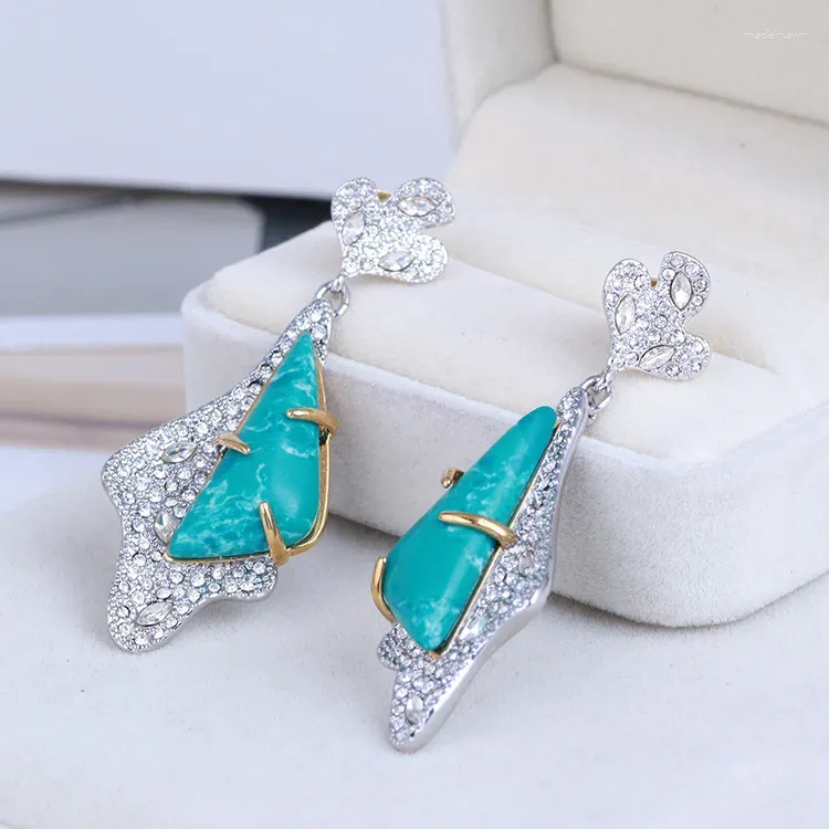 Stud Earrings European And American Jewelry Wholesale Fashion Luxury Leaf Shape For Woman 2023 Trend