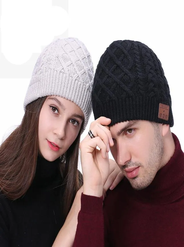 ワイヤレスBluetooth Beanies Hat Creative Smart Sport Music Headset Cap Warm Winter with Mic Speaker Knit Hat LLA1388T4208805