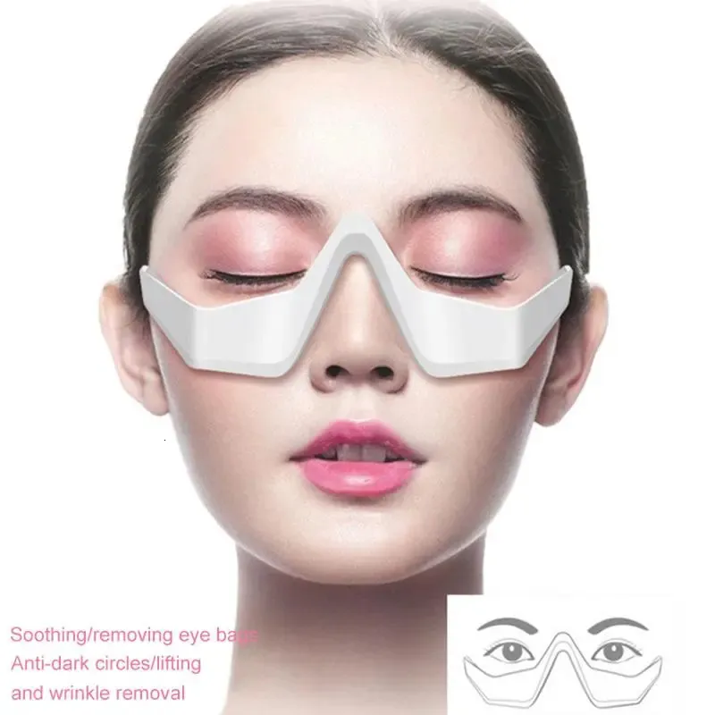 Masseur pour les yeux Instrument de beauté des yeux 3D Micro-courant Pulse Eye Relax Réduire les rides et les cernes Supprimer les sacs pour les yeux Masseur Outil de beauté 231211