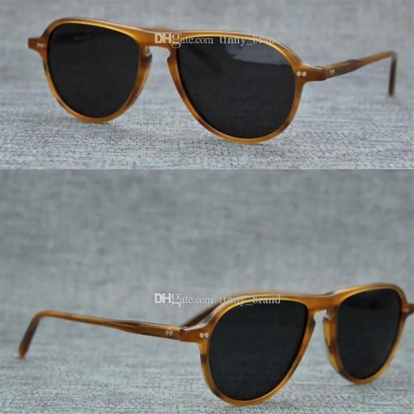 High Quality JASPER sunglasses Johnny single-bridge Blonde glasses for prescription depp glasses 52-18-145 frame With Original pac2861