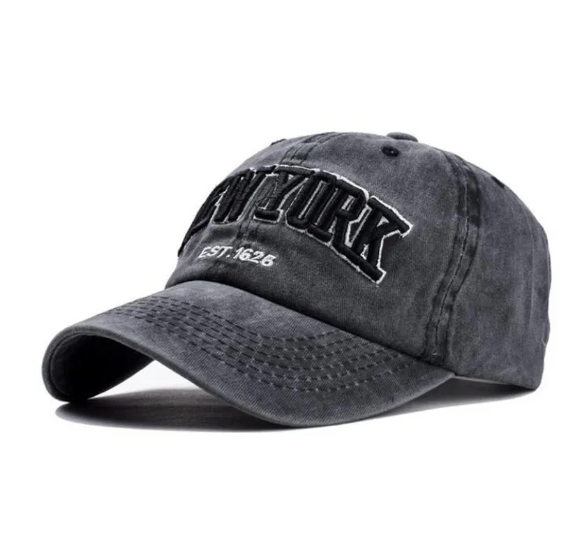 OZYC PARKOWANY PISKA 100 CAWołowa czapka baseballowa dla kobiet mężczyzn vintage tatę kapelusz nowojorski haft haft na świeżym powietrzu Caps1656353