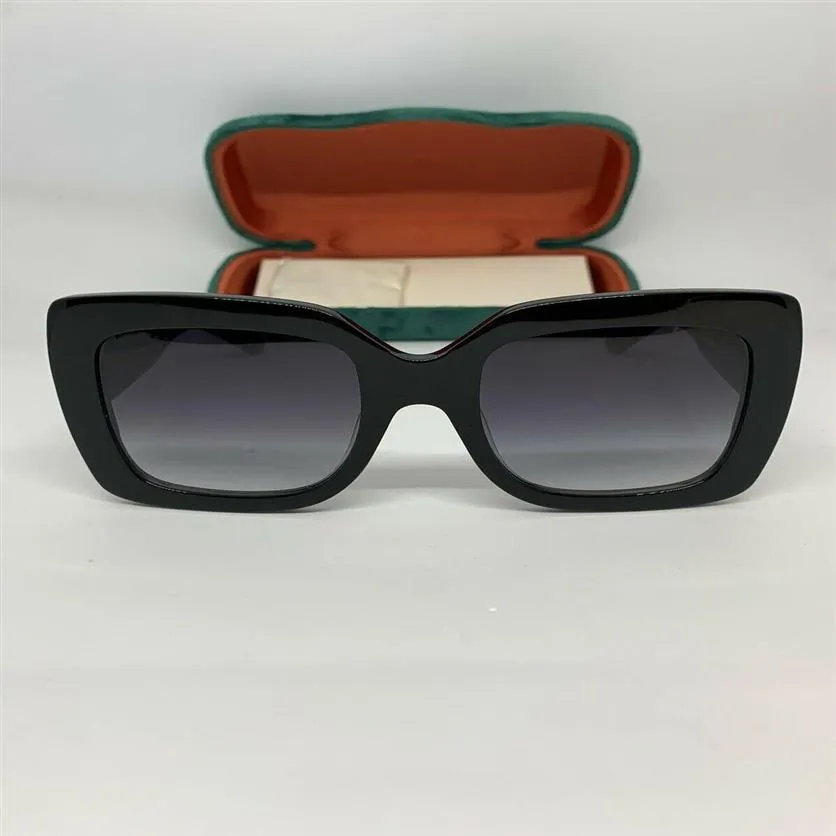0083S Siyah büyük boy kare gri lens güneş gözlüğü tasarımı güneş gözlüğü UV koruma 0083 55mm kadın kare güneş gözlükleri İtalya'da Yapıldı 304K