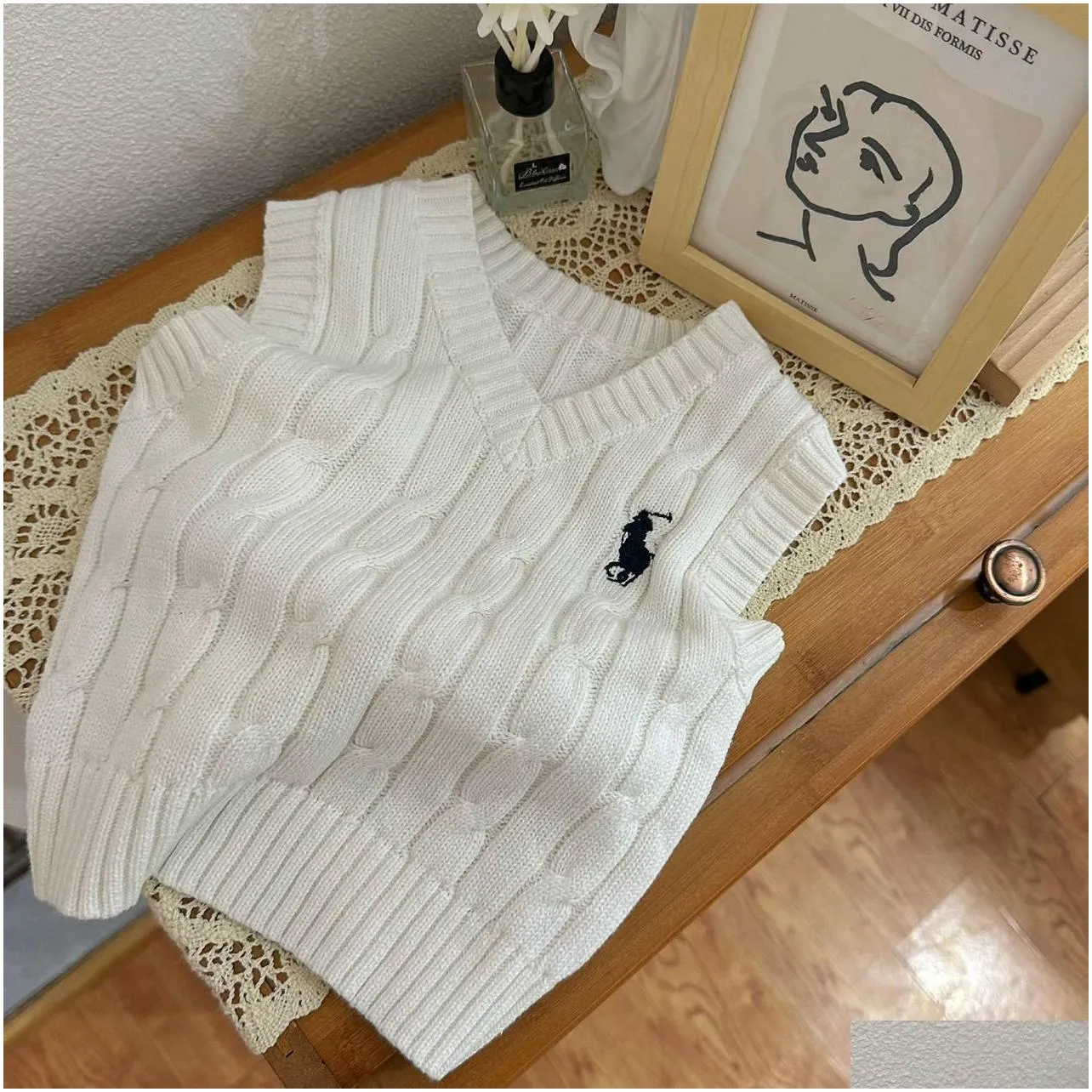 Vest Baby Boy Girl Sweater Vest Child Knitted Waistcoat Sleeveless Spring Autumn School Clothes 2-7Y Drop Delivery Baby, Kids Maternit Dhdqm