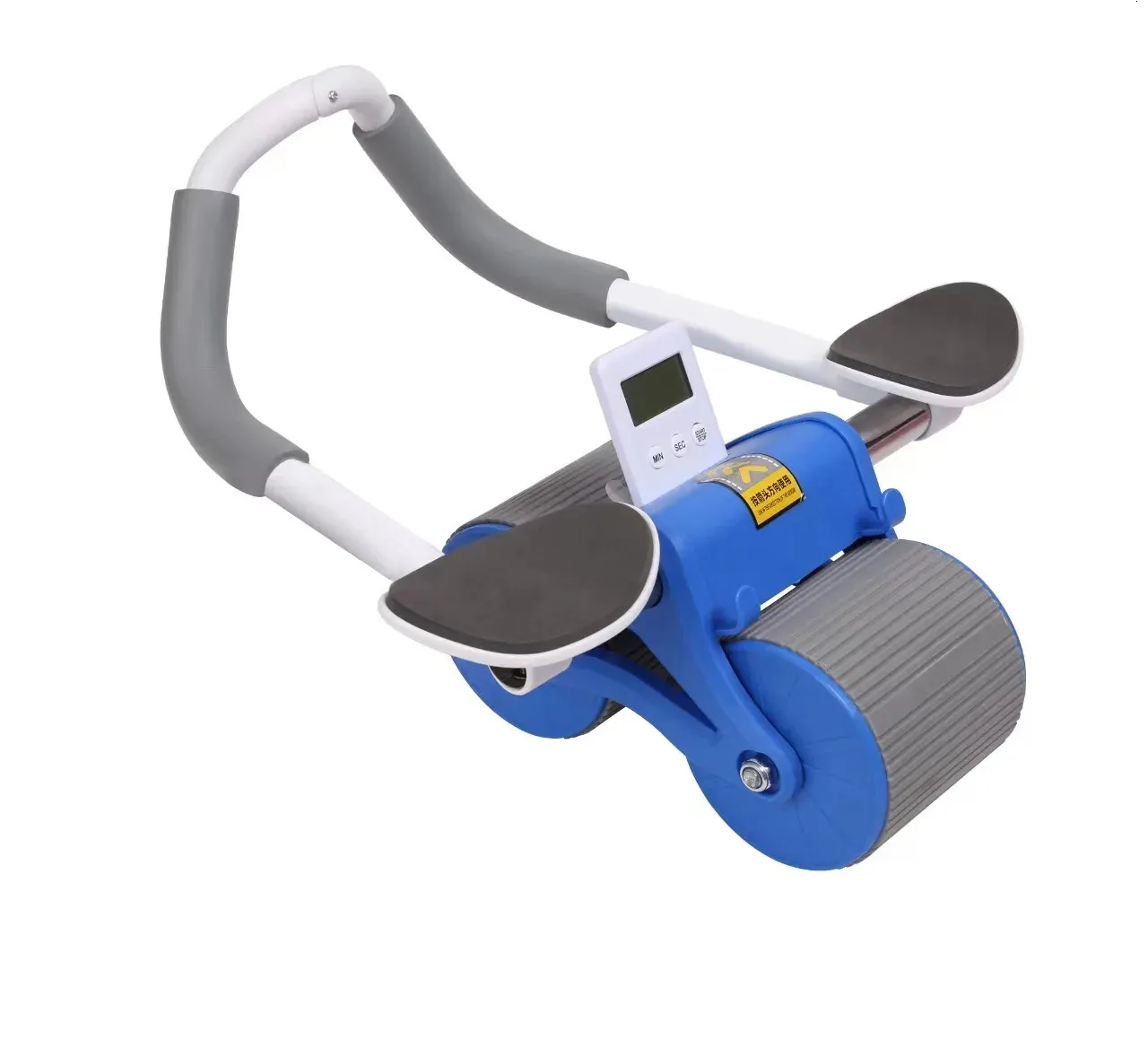 Ab Rollers Fitness Wheel Double-Wheeled Non-Slip Automatic Rebound ...