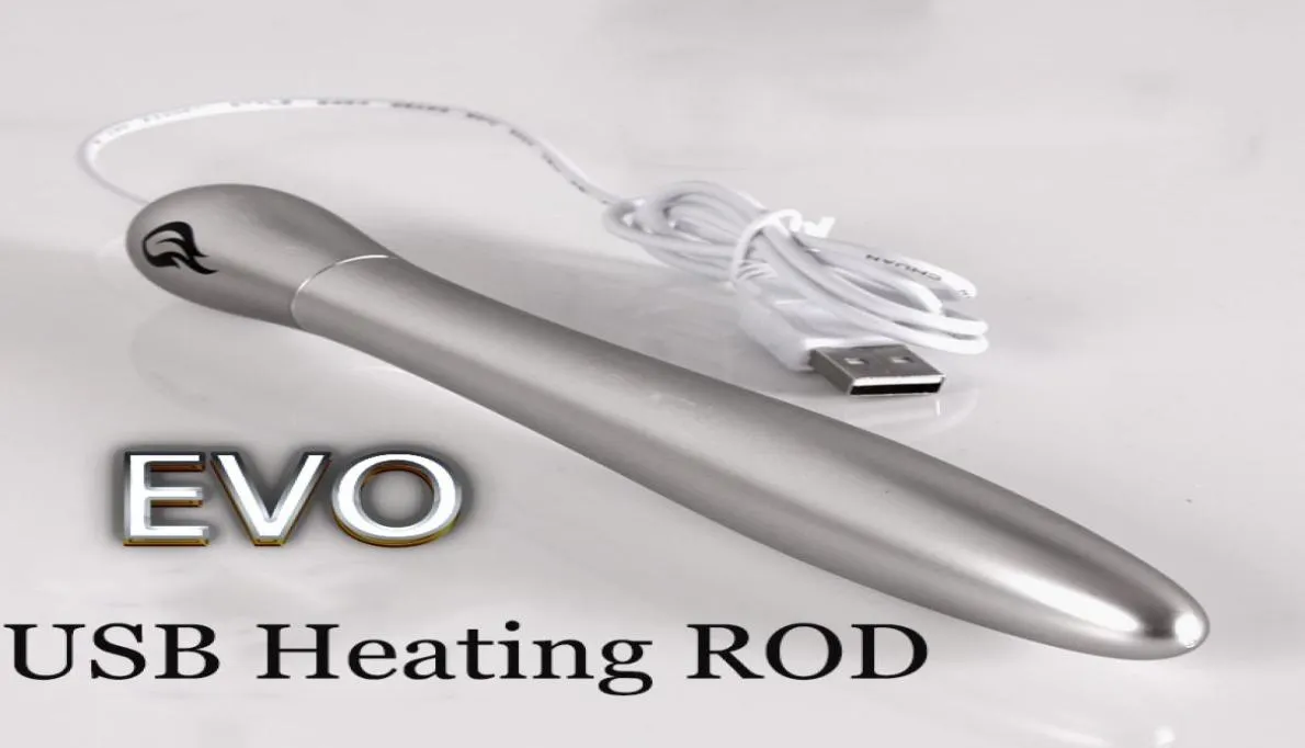 EVO USB Heating Rodスマートサーモスタット男性マスターベーター用42度猫膣ドール