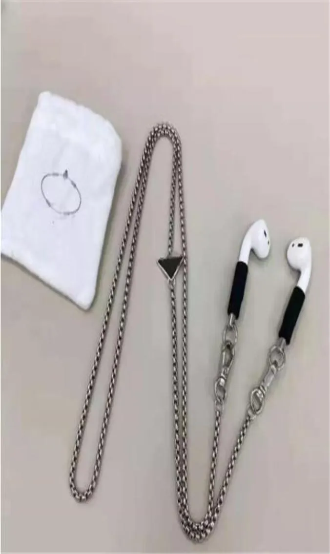 Fashion Triangle Metal Link Chain Necklace Earphone Lanyard AntiLost Chains For SunglassesStrap Holder Nonslip Eyewear Accessori9690287