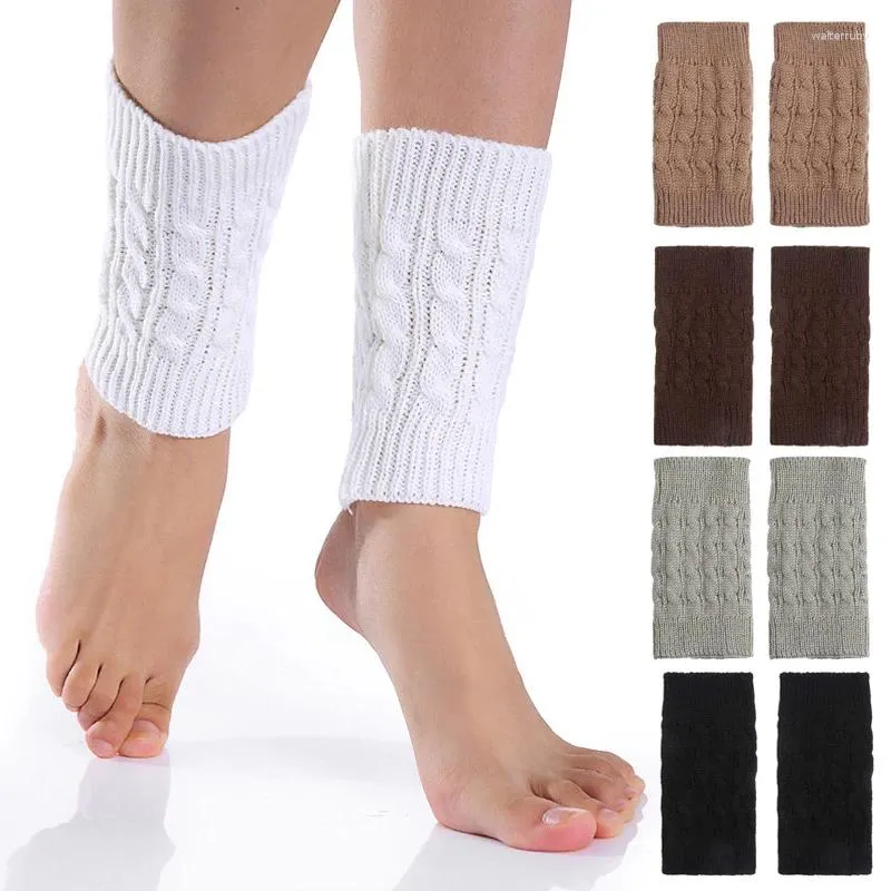 Vrouwensokken Twist wol gebreide beenwarmer voor herfst winter korte warmers laars manchetten vrouwelijke thermische legging voetkap laarzen sok