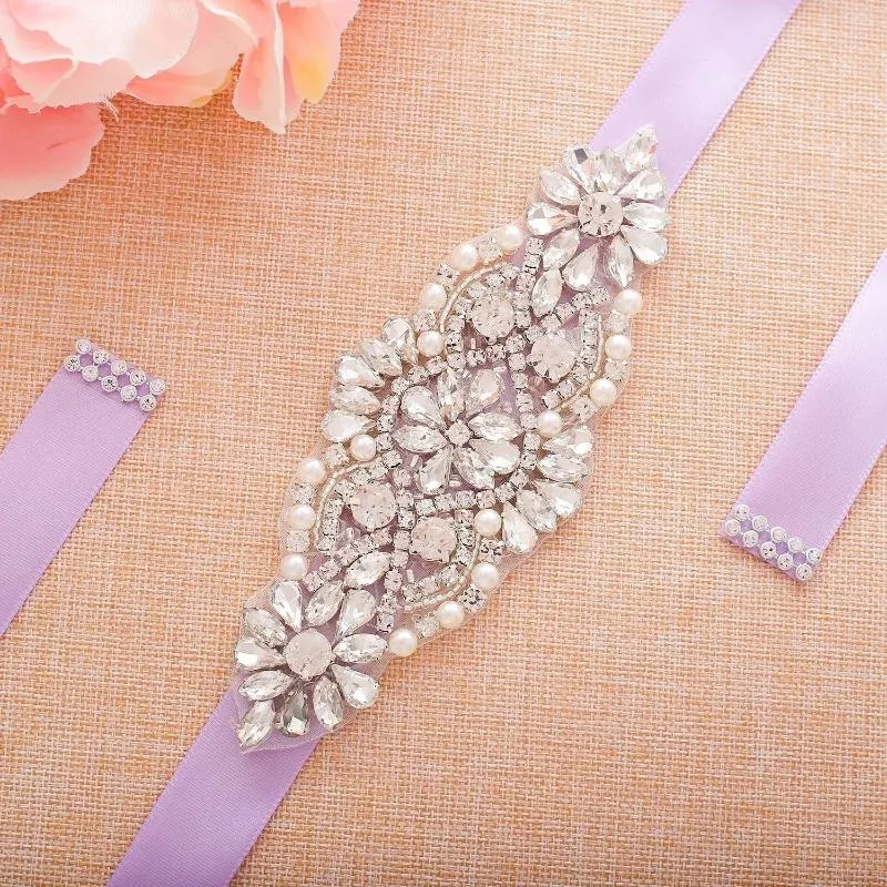 Belts JLZXSY Handmade Vintage Crystal Pearl Bridal Sashes Rhinestone Wedding Bride Bridesmaids Dress Accessories