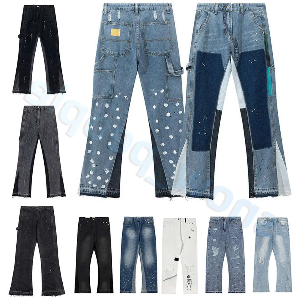 2023 Designers masculinos Hip Hop jeans emendados Toldado Rascado Slim Fit Denim Troushers Mans Streetwear calças lavadas Topsweater Jacketstop