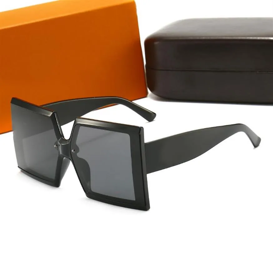 2021 Gafas de sol Polaroid cuadradas extra grandes Gafas para hombres y mujeres Marco retro Sombreado UV400 con caja 260 g