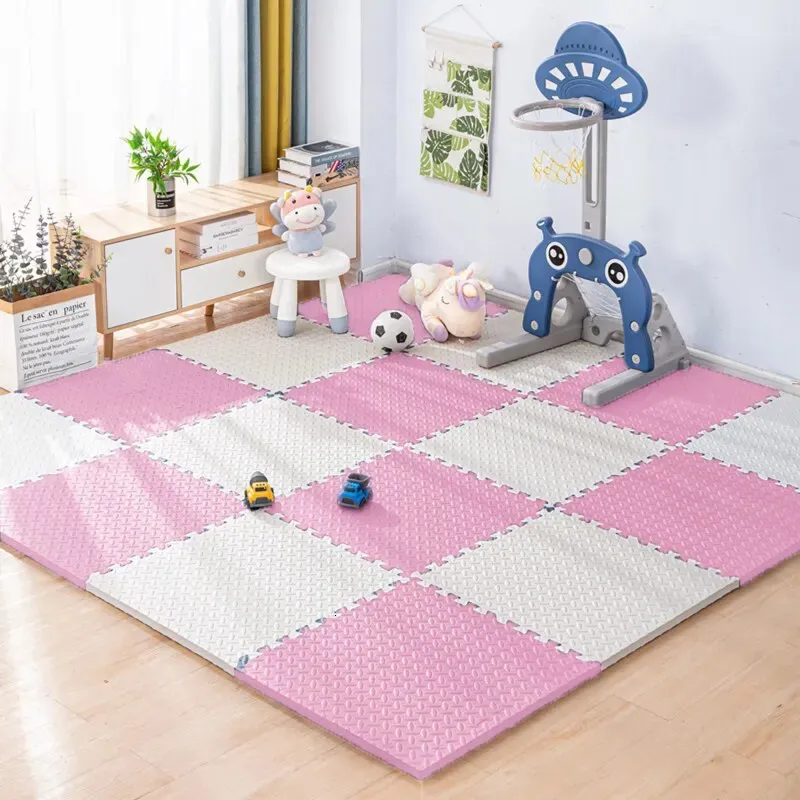 Spela Mats 16st Baby Play Mats Eva Foam Puzzle Mat Barn Rum Aktiviteter Mat för Baby Interlock Golvmatta 30*30 cm 231212