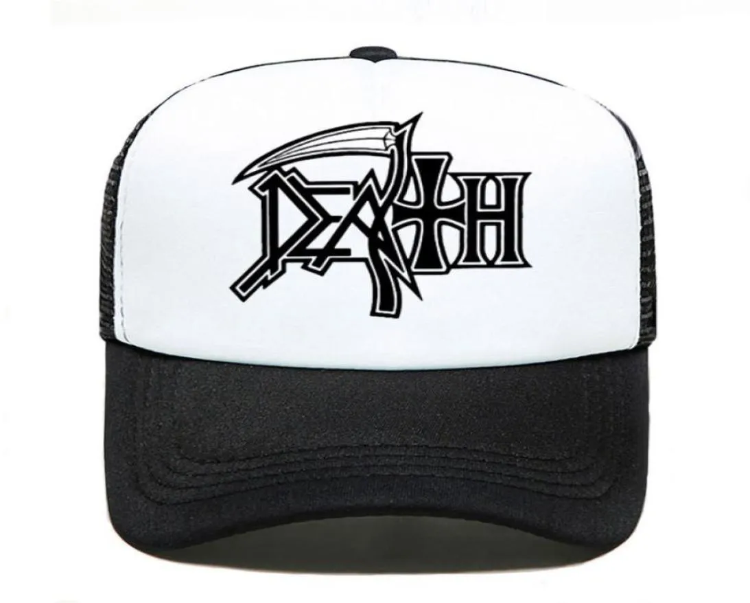 DEATH Hoodies ROCK BAND HEAVY METAL Baseball Cap Dames Heren Unisex 2020 Zomer Ouderkind Hoeden Mesh Vizier Outdoor ZonnehoedX10166885661