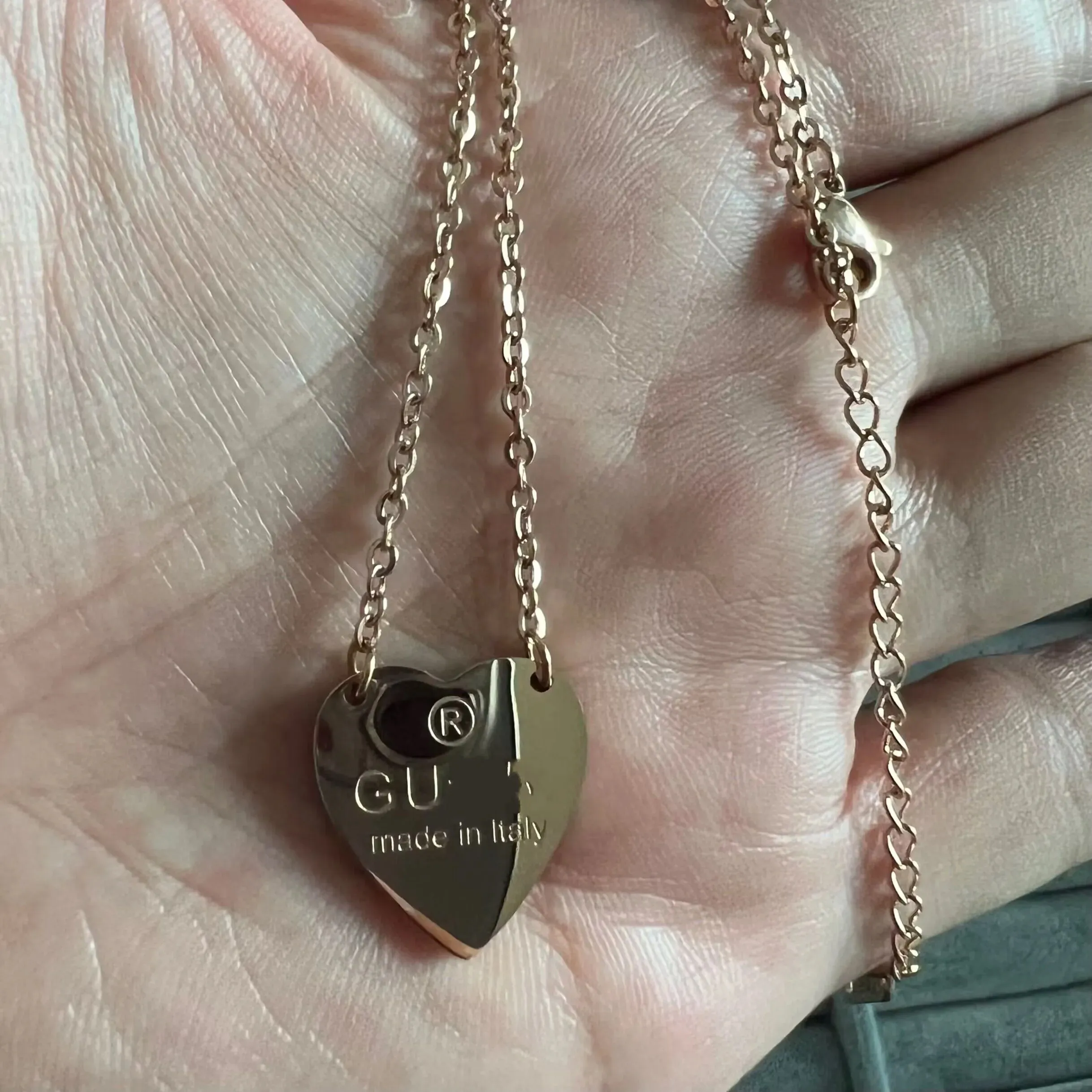 Fashion Luxury Designer Collana originale con ciondolo a forma di cuore con marchio originale per ragazze di alta qualità, in oro 18 carati, argento rosa, logo da donna, incisione di gioielli per feste di nozze