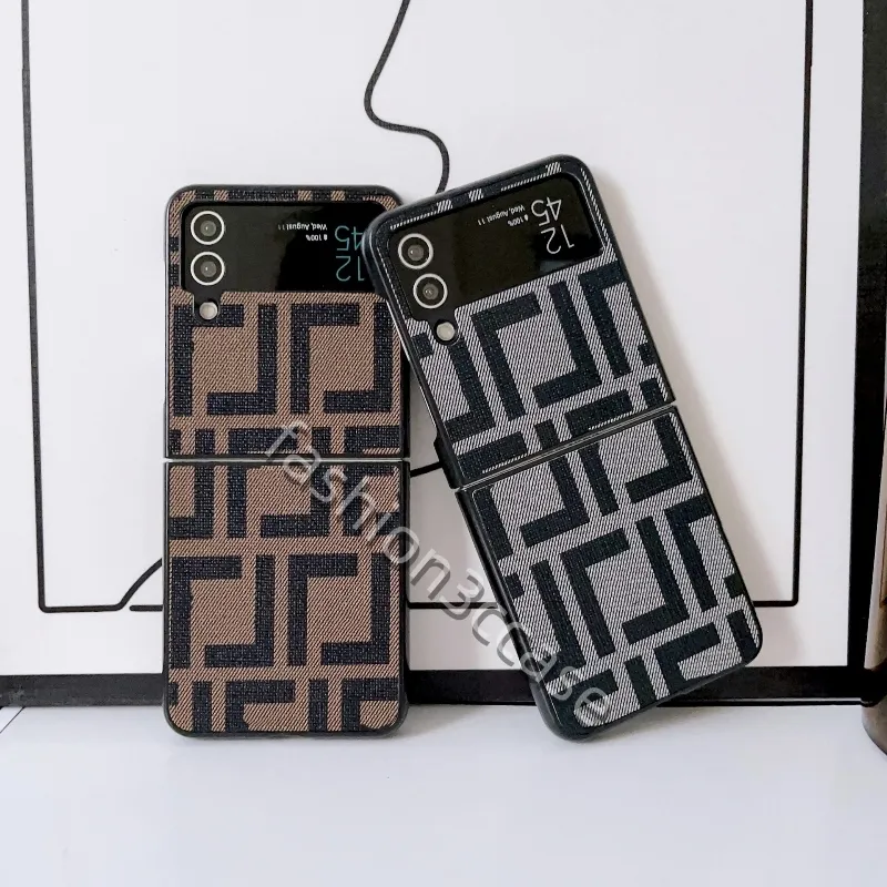 Fashion designer phone cases for Samsung Galaxy zflip 3 5 zfold 4 foldable Huawei P50potket luxury letter print cover anti drop PC case