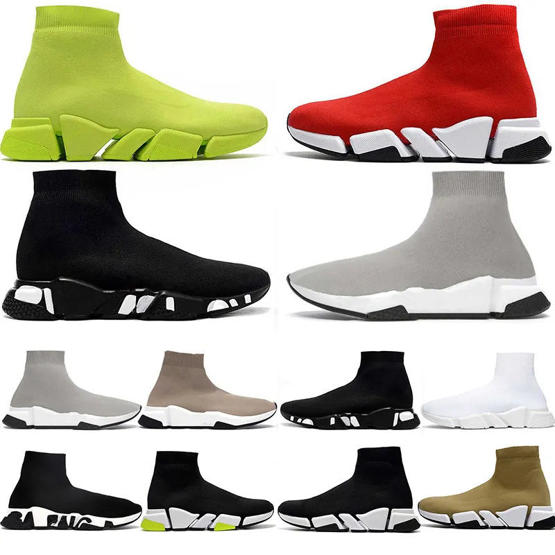 casual sokschoenen 2024 gratis verzending schoenen triple zwart wit rood buttom wit geel groen rood grijs voor mannen vrouwen meisje buitenshuis trainers sneakers 36-45