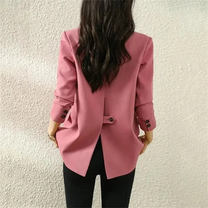 Costumes pour femmes, veste Blazer rose, Design de mode, haut sens, décontracté, manches longues, petit haut de costume, printemps et D87, automne 2023