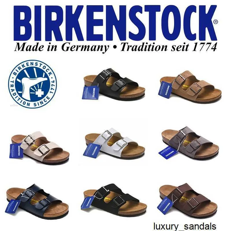 Birknstocks Sandal Slippers Mens and Womens Sandals Summer Castary Slippers Birknstocks One Line Mop Cork Double Button Solid Color Cool Mop Mens and Womens S hbed