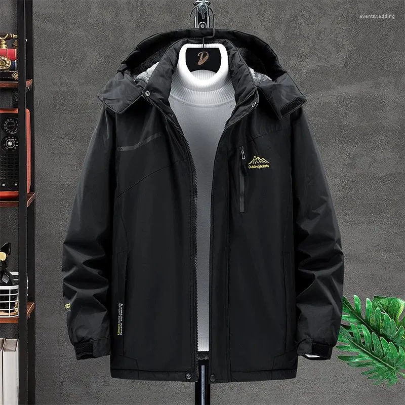 Trench da uomo Giacca in pile imbottito Cappotto invernale con cappuccio da esterno di grandi dimensioni antivento Trendy Casual Abbigliamento da alpinismo Donna