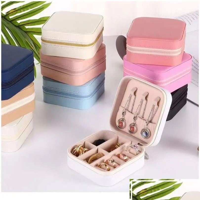 Jewelry Boxes Jewelry Boxes 2022 Organizer Display Travel Pujewelry Case Portable Box Storage Earring Holder Gift Drop Delivery Smtdw Dhojh