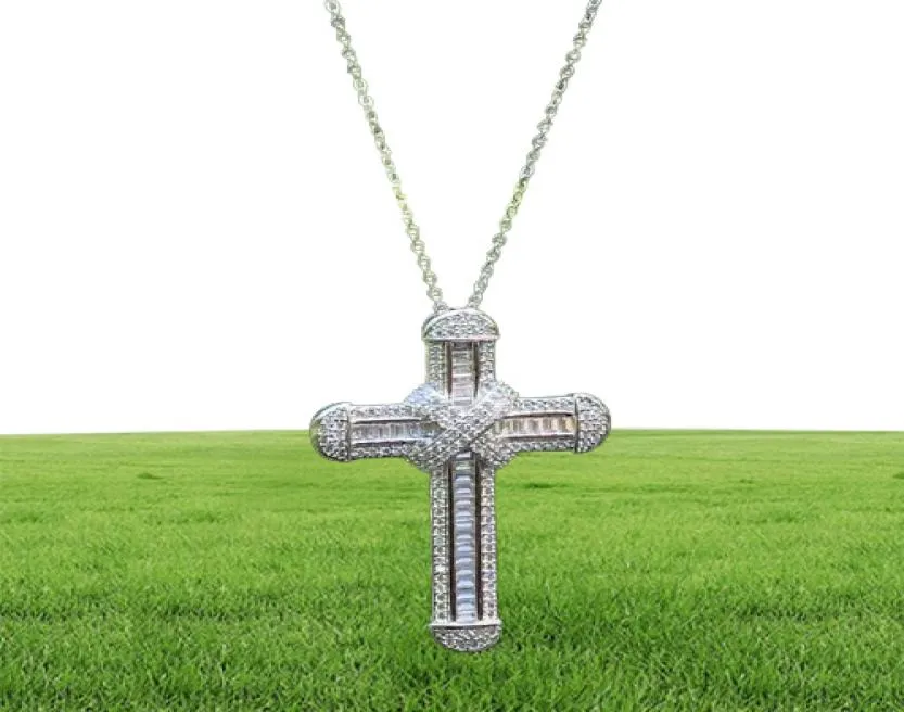 Collier de luxe pour hommes, bijoux Hip Hop, argent, diamant blanc, pendentif en pierres précieuses, porte-bonheur pour femmes, colliers pour fête 6796560