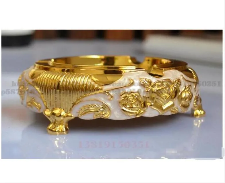 Whole Golden Continental Ashtray White Antioxidant Rose Ashtray Home el Supplies Premium Gifts9324744