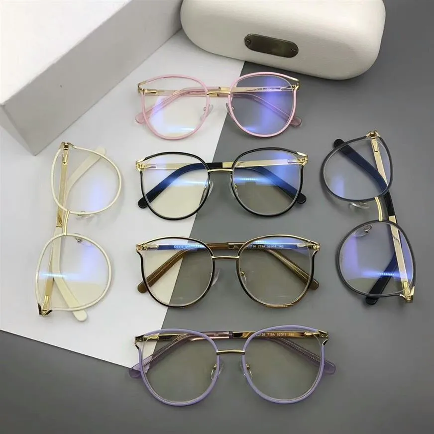 Quadro óculos ópticos para homem e mulher 2022 moda retro 2126 estilo anti-azul placa de lente de luz quadrado quadro completo com box314w