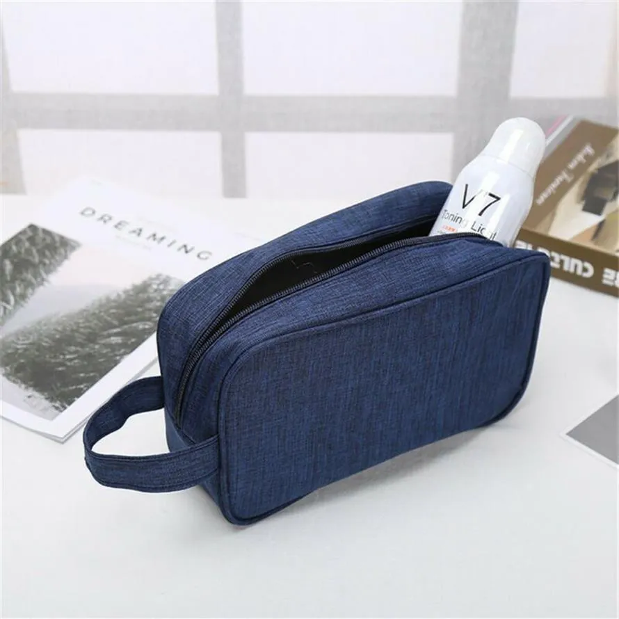 Mulheres homens Bolsa cosmética Moda Unissex Zipper Bolsa de higiene pessoal para viagens femininas Organizador portátil Bolsa de lavagem de lavagem