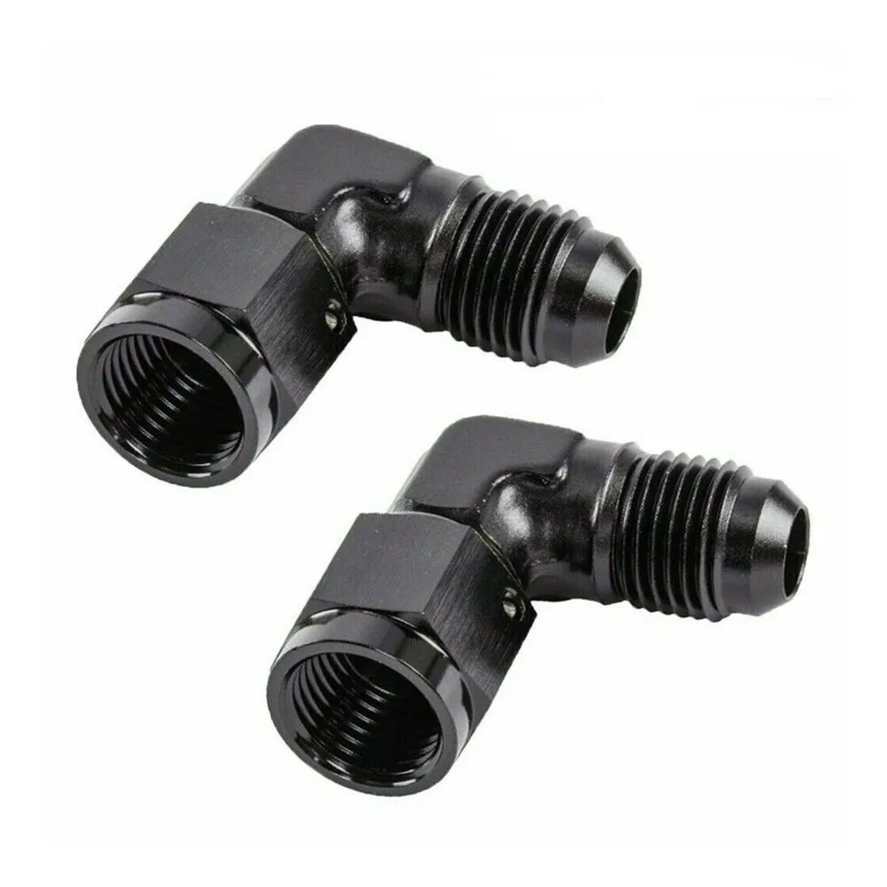 Lisle Creeper 2-Pack 10AN Male Flare Couplers - Straight Fuel Hose Adapter Fittings In Black Aluminum AN-10 JIC Flare Union - Foto 5
