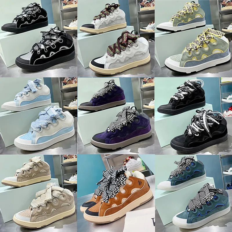 2024 Nouveaux lacets grossiers chaussures pour hommes chaussures pour femmes chaussures de pain tout couple décontracté chaussures de skateboard designer de luxe haute couture baskets basses tailles 35-46 + boîte