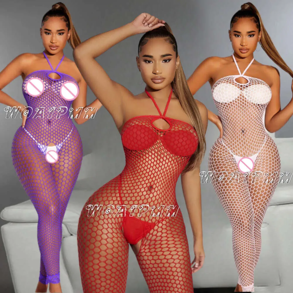 Women's Underwear Sexy Fishnet Full Body Stocking Female Erotic Mesh Hollow See Through Tight Lingerie Costume Ladies Sleepwear sexy