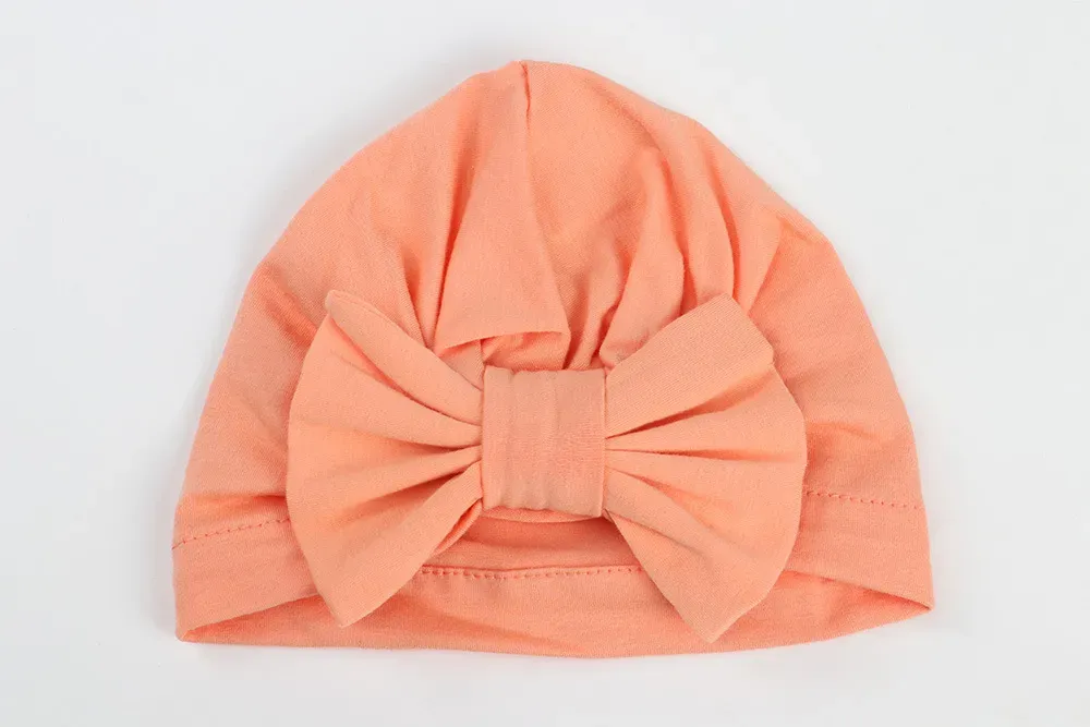 Baby Girls boys Bow Knotted hat Infant toddler bow-knot Indian Hats cotton Candy colors kids Caps C5714