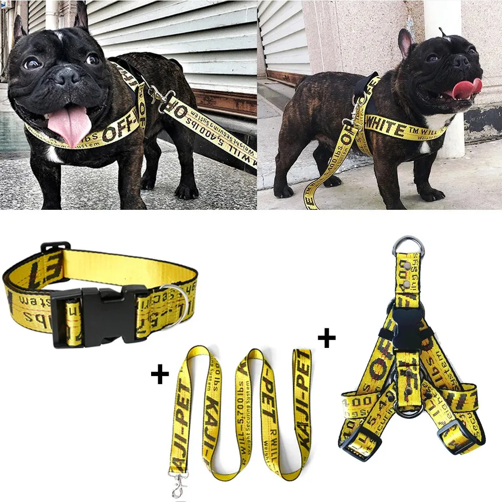 Off white dog harness discount