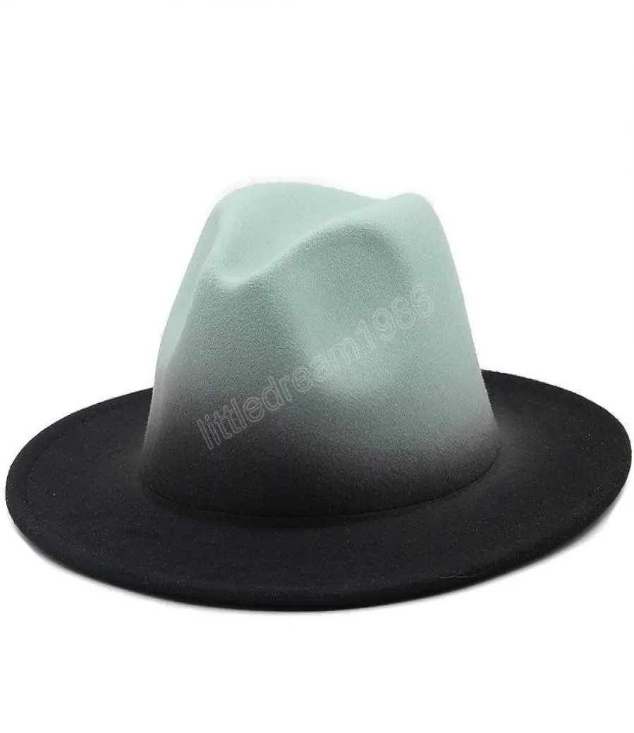 Feutre Fedora Chapeaux Men039s Women039s Chapeau Femmes Hommes Fedoras En Vrac Femme Homme Jazz Panama Casquette Femelle Mâle Dégradé Casquettes Mode Ac5009951