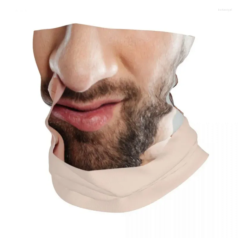 Bandanas Funny Man Picking His Nose Bandana Winter Neck Warmer Women Windproof Wrap Face Scarf For Ski Mustache Beard Gaiter Headband