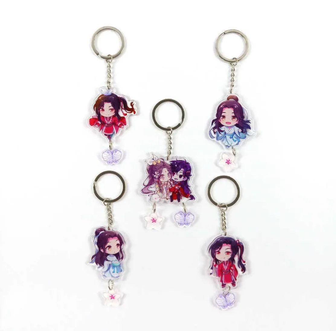 Tian Guan Ci Fu Keychain Man Heaven Tjänstemän Välsigande Key Chain Women Pendant Key Ring Smycken Söt nyckelhållare Metal Brelok G10195369671