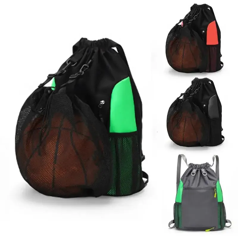 Bälle Basketballtasche Basketballtasche für Sportarten Fußball Volleyball Fußballrucksäcke mit abnehmbarem Ballfach Basketball 231212