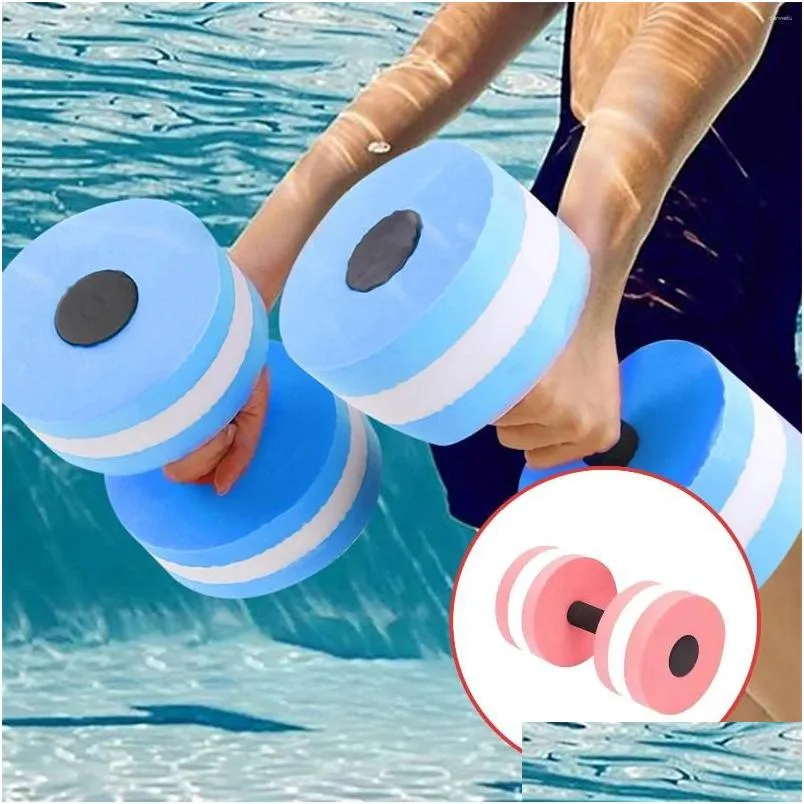 Dumbbells 1Pc Mticolor Floating Water Dumbbell Pool Fitness Equipment Aquatic Exercise For Sports Women Men Children Drop Delivery O Dhjha