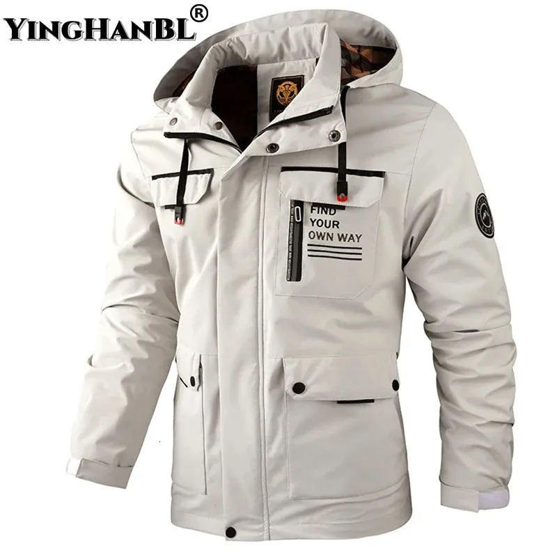 Vestes pour hommes Mode hommes décontracté coupe-vent veste à capuche homme imperméable à l'eau en plein air softshell manteau d'hiver vêtements chauds vestes ultra légères 231211