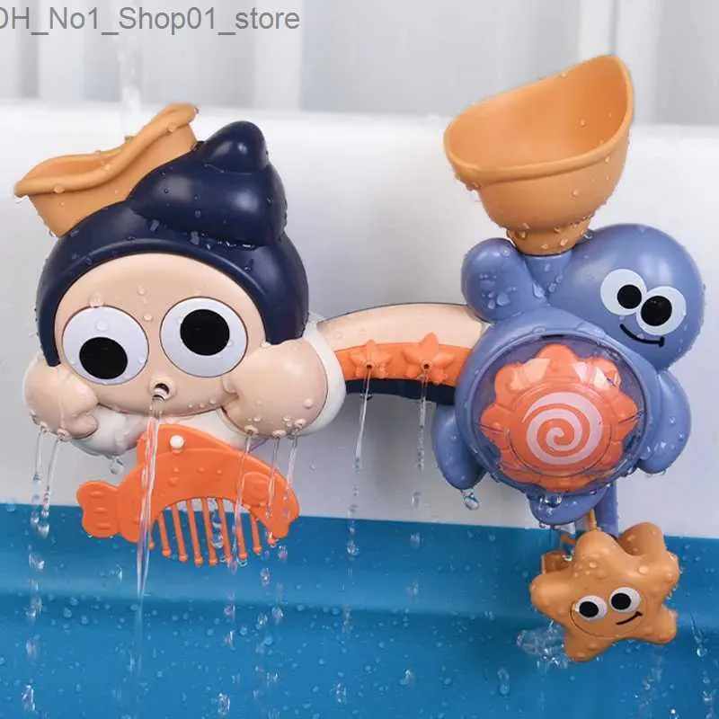 Bath Toys Bathy Pipeline Water Spray Shower Game Conch odwraca zabawki do kąpieli dla dzieci pływanie łazienka dla dzieci Q231212