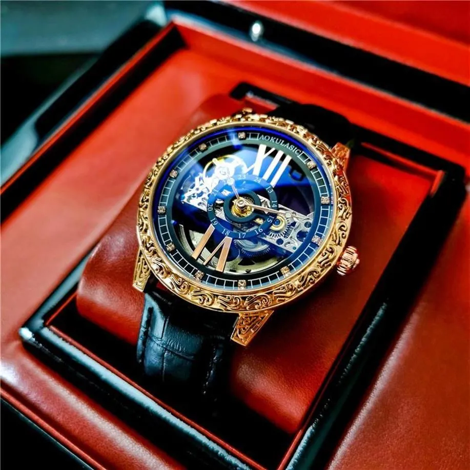 Wristwatches Aokulasic Business Push Button Hidden Clasp Wrist