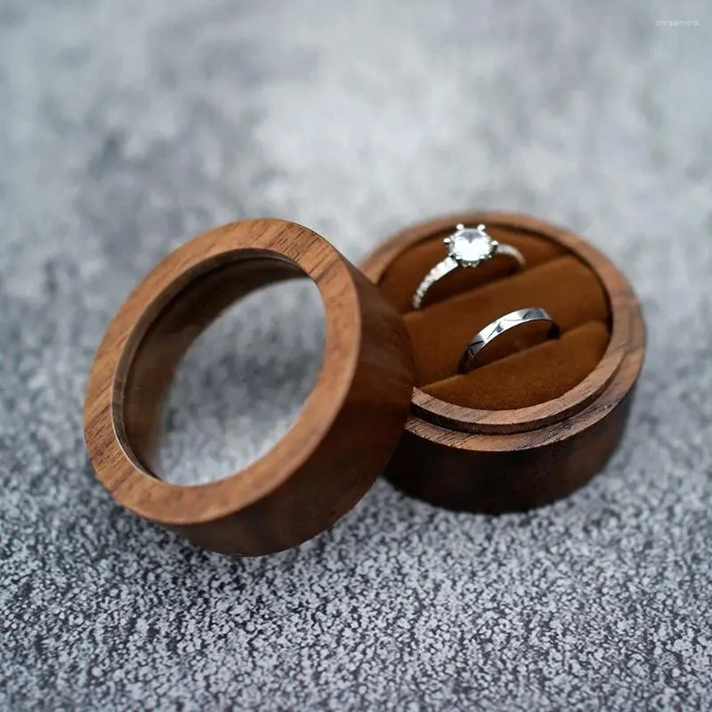 Sacchetti per gioielli Rotondi Astuccio per proposte Scatola per orecchini Organizzatore Cerimonia di fidanzamento Anello Portaoggetti Presentazione