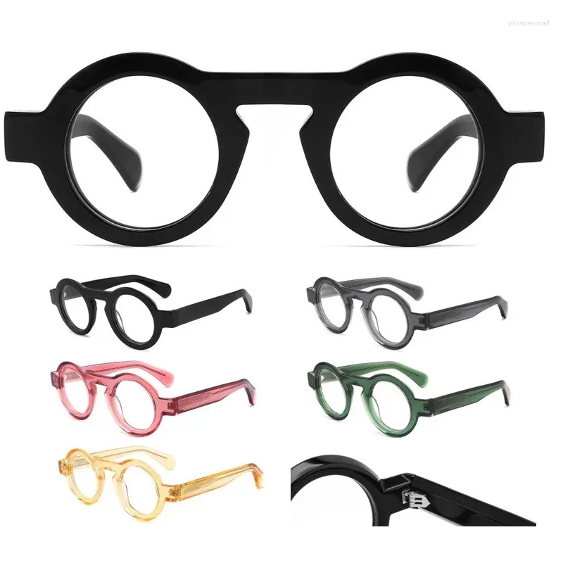 Солнцезащитные очки оправы высокого качества ручной работы ацетат круглые OEM логотип ретро оптические очки