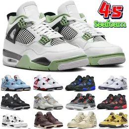 Jumpman Top 4 Green Seafoam Men Outdoor Shoes 4s Women Trainers Pine Military Black Cat Canvas Sail Cactus Jack Midnight Navy Photon Dust Sports Sneakers