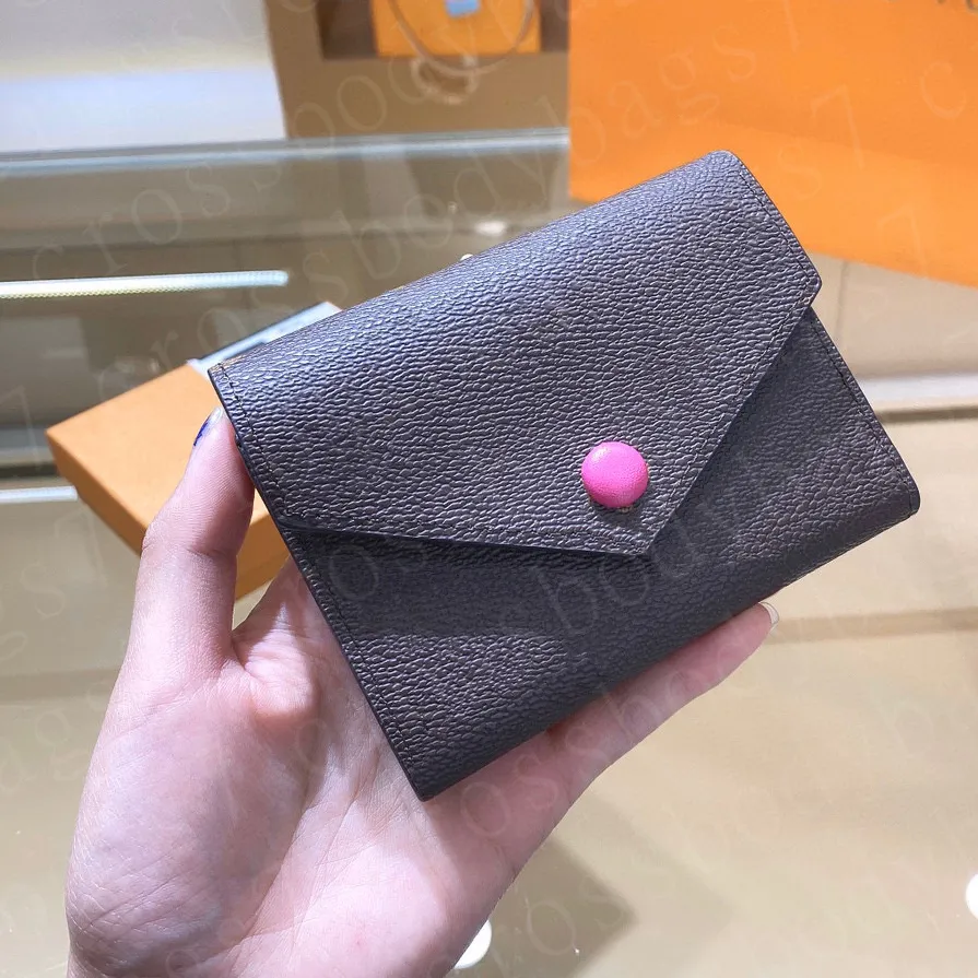 Luxury designer wallet purse for women men card holder brand casual cardholder black brown with box fashion wallets coin purses bag