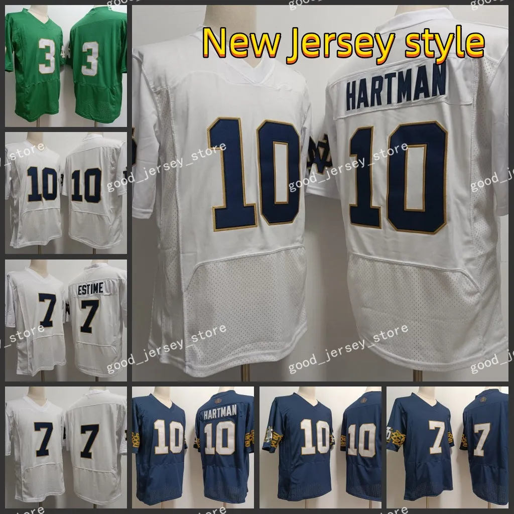 NCAA Notre Dame College Football Jerseys 10 Sam Hartman 7 Audric Estime 3 Joe Montana cousue de nouveaux hommes S-3XL Good Jerseys