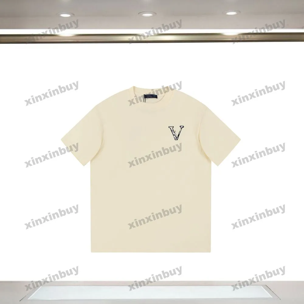 xinxinbuy Men designer Tee t shirt ski Letter patch jacquard 1854 short sleeve cotton women Black white blue gray red S-2XL