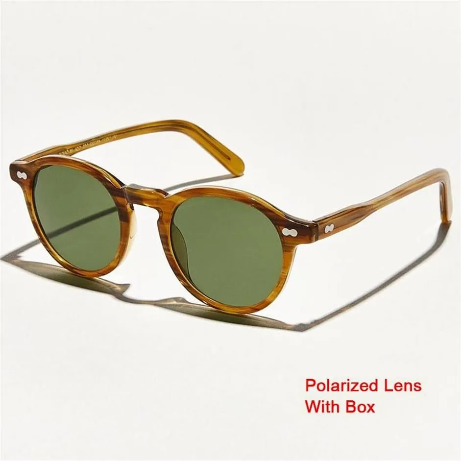 Sunglasses Round Man Lemtosh Sun Glasses Polarized Lens Woman Vintage Acetate Frame Top QualitySunglasses230Z