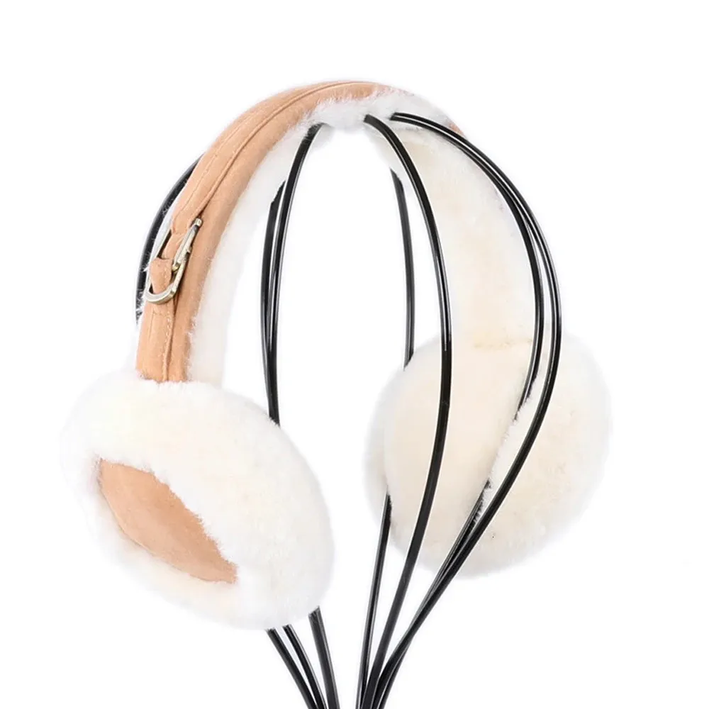 Ear Muffs Unisex Winter Warm Shearling Wool Earmuffs Ear Earflap Plush Earmuff Girls Ladies Women Hairbands Ear Muffs Ear Warmer 231211