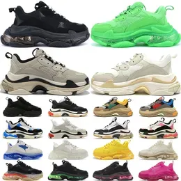 designer triple s casual shoes men women platform sneakers clear sole Black White Beige Dark Red Grey Green Pink mens trainers outdoor shoe